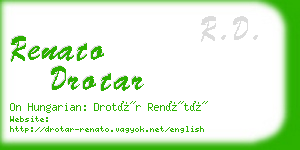 renato drotar business card